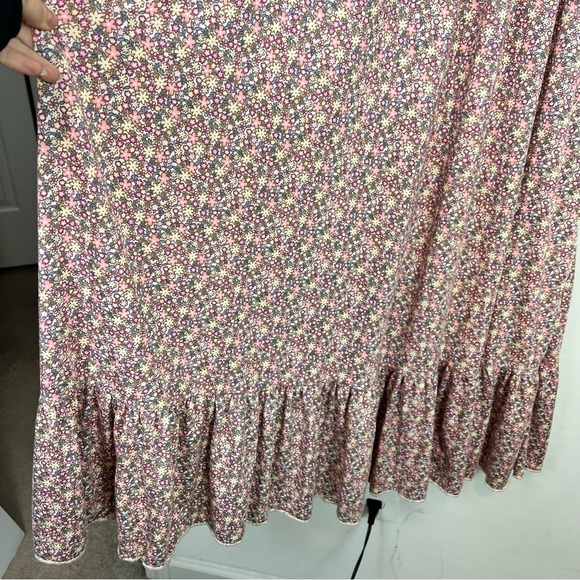 Maurices Maxi Dress womens Small Boho Floral Sleeveless Ruffle Prairie - Picture 8 of 9